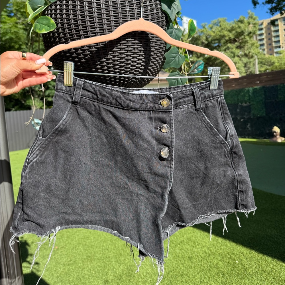 Zara Denim Skort in Black